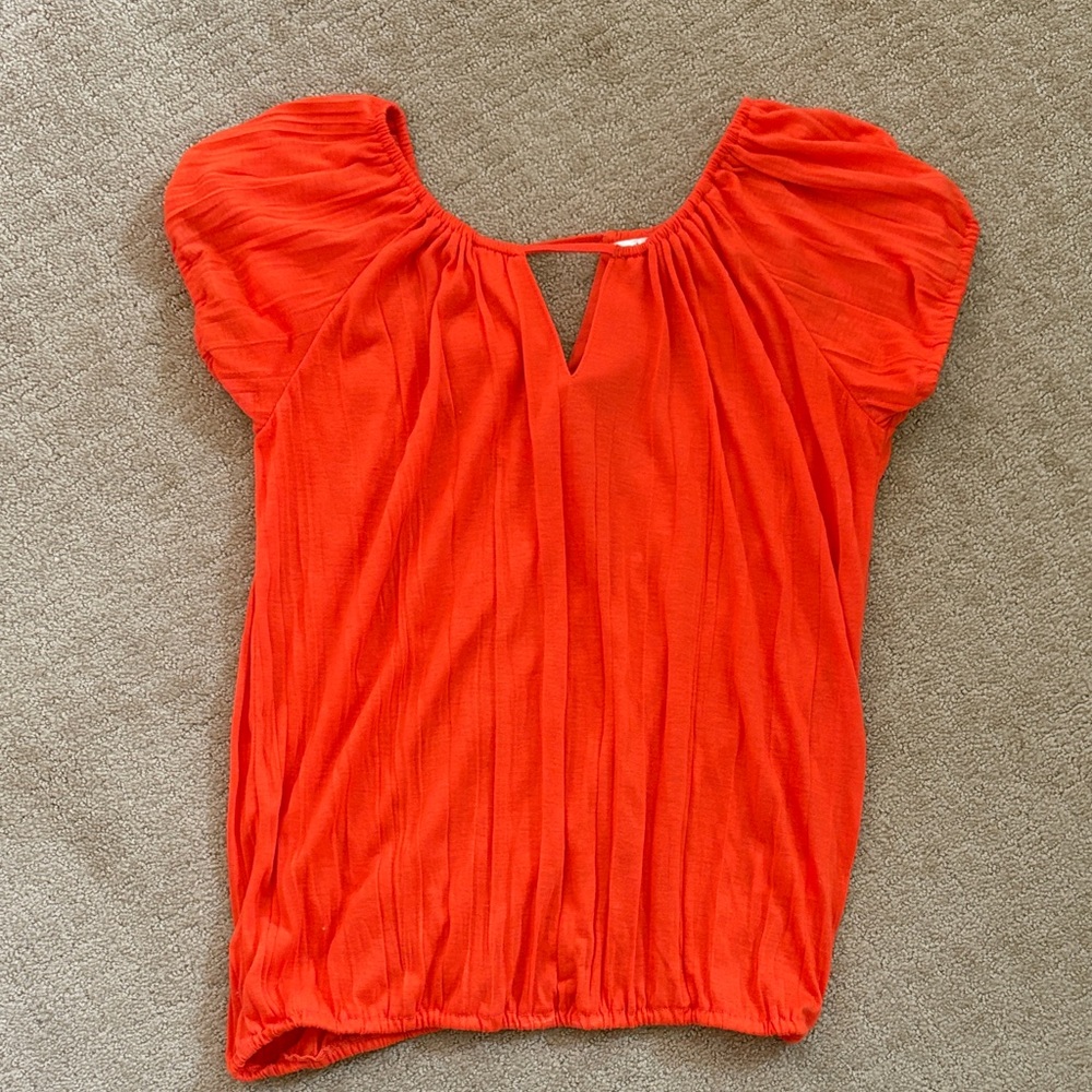 Allison Brittney Vibrant Orange Blouse